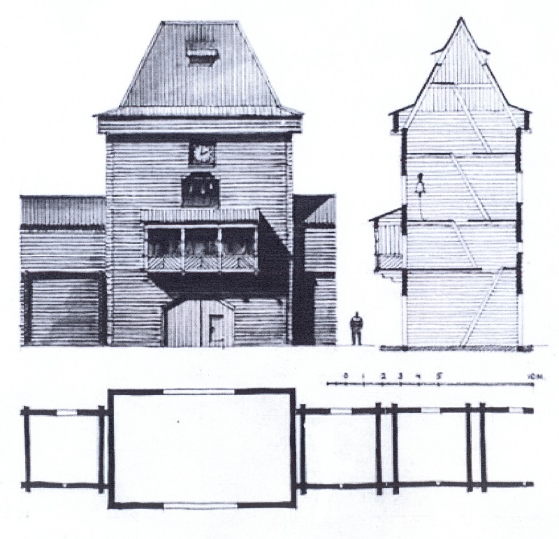 Графическая реконструкция воротной башни Тарского города