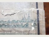 4. Крестовоздвиженская церковь. Фрагмент панорамы Енисейска.Акварель А.Воронова 1837г. ЕКМ,оф