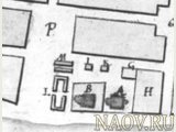 Гостиный двор на плане Енисейска в 1773 году