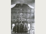 Иконостас в Троицкой церкви Туруханска. Фотография начала XX века